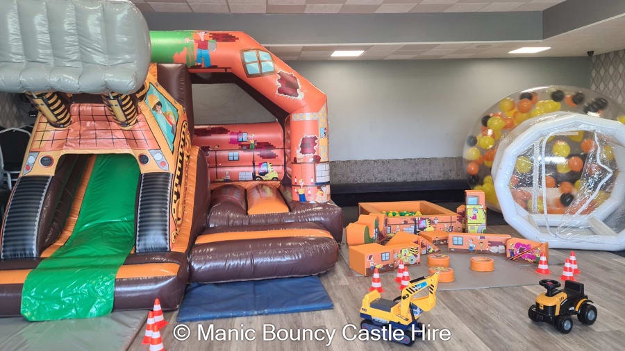Digger Combi Castle - Bouncy Castle Hire, Soft Play Hire, Inflatable ...