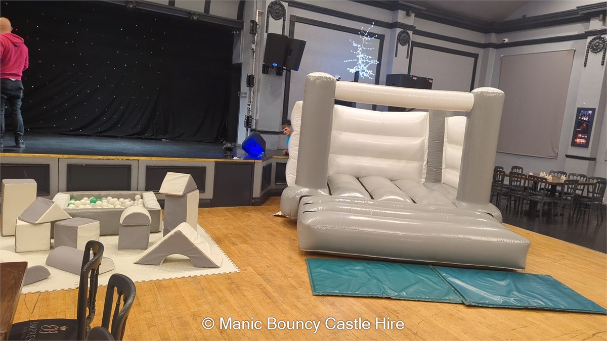White and grey package - Bouncy Castle Hire, Soft Play Hire, Inflatable ...